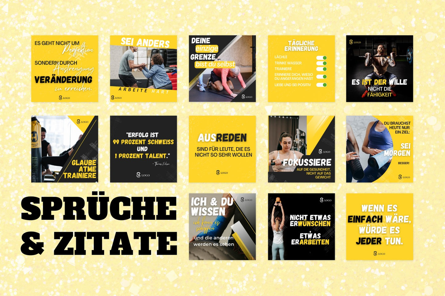 300 Premium Personal Trainer Vorlagen für Social Media Vorlagen