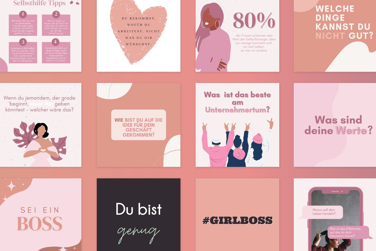 200 Powerfrauen Vorlagen für Social Media (Bundle 1)
