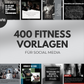 400 Premium Fitness Vorlagen für Social Media (Männeredition)
