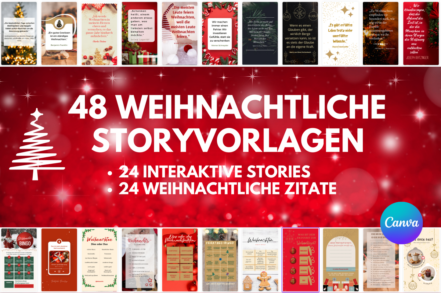 48 weihnachtliche Storyvorlagen